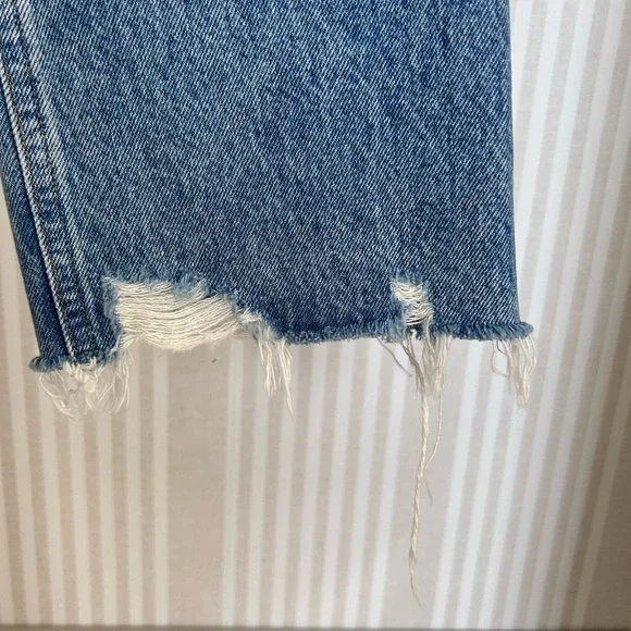 Agolde Riley High Rise Crop Denim Women’s Size 29 Frayed Hem NWOT - Picture 11 of 11